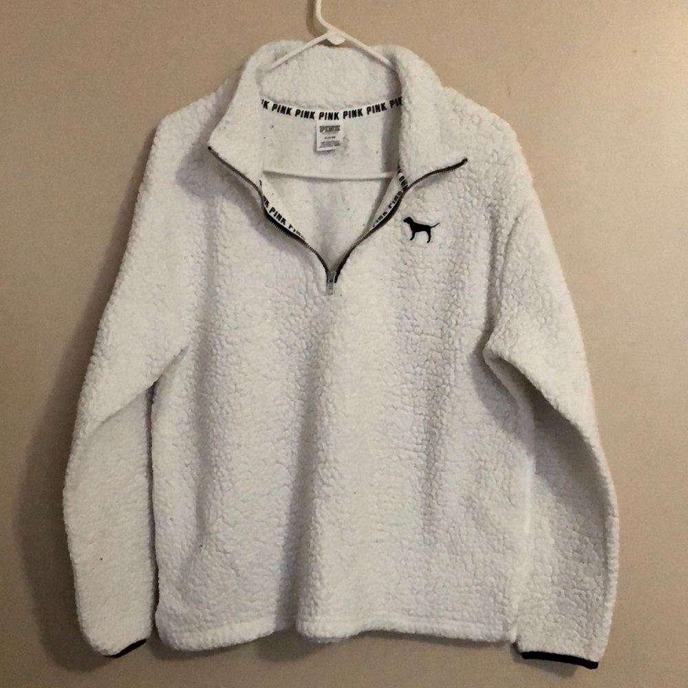 Sherpa PINK quarter zip